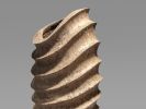 Beige Stone Floor Vase - Archa Series in Bio Concrete | Vases & Vessels by Donatas Žukauskas. Item composed of cement & paper compatible with minimalism and contemporary style