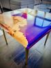 Aurora Maple Burl Resin Accent Table | Coffee Table in Tables by DapperwoodSF. Item composed of maple wood compatible with contemporary and modern style