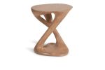 Sasha Side Table, Solid Wood with Antique Oak Finish | Tables by Amorph. Item composed of oak wood