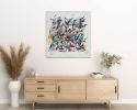 "Flying" | Oil And Acrylic Painting in Paintings by Shirly Maimom Art. Item made of canvas with synthetic works with contemporary & art deco style