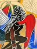LES BELLES I | Oil And Acrylic Painting in Paintings by THEODOSIA MARCHANT. Item made of canvas with synthetic