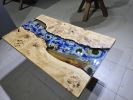 Custom Order Epoxy Resin Table, Table Top, Live Edge Table | Dining Table in Tables by LuxuryEpoxyFurniture. Item made of walnut & metal compatible with contemporary and country & farmhouse style