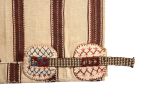 Mid-Century Vintage Striped Kilim Beige Brown Bag Rug 23609 | Area Rug in Rugs by Rug and Kilim