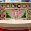 Lotus Backsplash | Mosaic in Art & Wall Decor by JK Mosaic, LLC. Item composed of ceramic