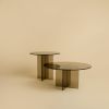 Round Coffee Table in Bronzed Glass - AKA Series by Lebanto | Tables by Lebanto. Item composed of glass in minimalism or contemporary style