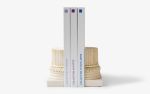 Ionic Bookend Set Made with Compressed Marble Powder no:1 | Sculptures by LAGU. Item made of marble