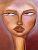 An Open Mind - Burgundy and Mauve 24"x30" - Oil on Canvas | Oil And Acrylic Painting in Paintings by Amy Straley. Item made of canvas compatible with contemporary and eclectic & maximalism style