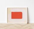 Bright Red & Lavender Purple Abstract Art Print | Prints by Emily Keating Snyder. Item made of paper works with minimalism & mid century modern style