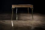 Enzio Cast Bronze and Wood Coffee Table from Costantini | Tables by Costantini Design. Item composed of walnut and bronze
