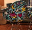Painted Chairs | Oil And Acrylic Painting in Paintings by Elliott C Nathan. Item made of synthetic