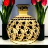 White marble vase, Marble vase for flowers, marble vase | Vases & Vessels by Innovative Home Decors. Item made of marble works with country & farmhouse & art deco style