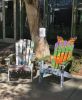 Of Poppies and Pollinators | Accent Chair in Chairs by Vanessa Thomas | The Dublin Wave Waterpark in Dublin. Item composed of wood