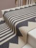 Handwoven Wool Grey Stair Runner | Runner Rug in Rugs by Evergreen Carpets. Item made of wool works with boho & minimalism style