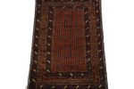 Vintage Baluch Afghan rug in Brown, Blue & Orange Patterns | Area Rug in Rugs by Rug and Kilim