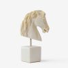 Small Horse Head Bust Made with Compressed Marble Powder | Sculptures by LAGU. Item made of marble