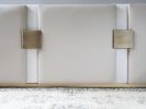 Papillonne Three Seater Sofa with Brass Plated Metal Detail | Couches & Sofas by LAGU. Item made of fabric & metal compatible with modern style