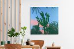 Arts District Cactus | Oil And Acrylic Painting in Paintings by Lindsey Warren. Item made of canvas