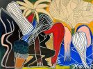 LES BELLES I | Oil And Acrylic Painting in Paintings by THEODOSIA MARCHANT. Item made of canvas with synthetic