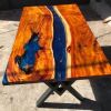 Epoxy Dining Table, Epoxy Resin Table, Epoxy Wood Table | Tables by Innovative Home Decors. Item composed of wood compatible with country & farmhouse and art deco style