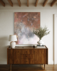 How We Doin' 48"x60" mixed media painting on canvas | Mixed Media by Christine Olmstead. Item made of canvas compatible with mid century modern and contemporary style