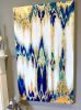 Blue Currents | Oil And Acrylic Painting in Paintings by Wall Jewelry by Robyn Camargo. Item made of canvas