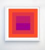 Geometric Color Study set of 4 (Reds and Violet) | Prints by Daylight Dreams Editions. Item made of paper compatible with minimalism and contemporary style