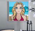Beach Lover | Oil And Acrylic Painting in Paintings by Michelle Vella Art. Item composed of canvas & synthetic
