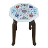 white marble table, coffee table, end table, tabletop | Tables by Innovative Home Decors. Item made of marble works with country & farmhouse & art deco style