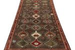 Vintage Gabbeh Persian Runner Rug with Colorful Geometric | Area Rug in Rugs by Rug and Kilim