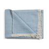 Moonlight Blue Merino Throw | Linens & Bedding by Studio Variously. Item made of fabric & fiber