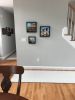 Patriot Place, Looking Out On Lafayette, Just Hangin' Around | Oil And Acrylic Painting in Paintings by Ann Gorbett Palette Knife Paintings. Item made of synthetic