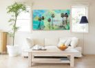 Malibu | Oil And Acrylic Painting in Paintings by Irena Orlov. Item composed of canvas & synthetic
