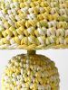 The Knitty Table Lamp in Daffodil | Lamps by Meg Morrison. Item made of fabric with ceramic works with boho & mid century modern style