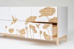Hummingbird Graphic Long Dresser | Storage by Iannone Design. Item made of wood