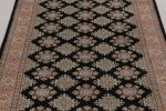 Vintage Bokhara Rug in Black with Geometric Patterns | Area Rug in Rugs by Rug and Kilim