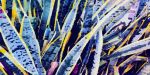 Tropical Blue | Oil And Acrylic Painting in Paintings by Irena Orlov. Item composed of canvas