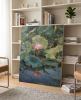 Post Impressionist Sfumato Water Lily Original Oil Painting | Oil And Acrylic Painting in Paintings by Dynasty Artisan. Item made of linen works with contemporary & eclectic & maximalism style