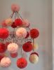 Kinetic Paper Chandelier / Mobile "JOY" | Sculptures by Paula Hartmann. Item composed of paper and synthetic in eclectic & maximalism style