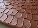 Copper Round Wall Art | Oil And Acrylic Painting in Paintings by Berezart. Item made of canvas works with minimalism & contemporary style