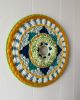 Custom Pair of Circular Woven Wall Hangings Artwork | Tapestry in Wall Hangings by Emily Nicolaides. Item composed of fiber in boho or eclectic & maximalism style