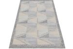 Rug & Kilim’s Scandinavian Runner Rug in Blue, Gray & Cream | Area Rug in Rugs by Rug and Kilim