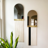 "Svara" Arch Mirror Brass Fringe Modern | Wall Hangings by Candice Luter Art & Interiors