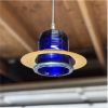 Runway Light Pendant Cobalt Blue LED | Pendants by RailroadWare Lighting Hardware & Gifts. Item made of glass compatible with country & farmhouse and eclectic & maximalism style