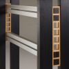 Ebony Squared | Console Table in Tables by Carol Jackson Furniture. Item made of wood with aluminum