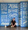 Make It Better Interior Mural | Murals by Morgan Summers | PH3 Agency + Brewery in Orlando. Item made of synthetic