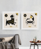 Celestial Zodiac Series – Noir Edition | Prints by Kirsten Ulve. Item composed of paper in minimalism or mid century modern style