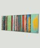 Original Yellow Panels | Oil And Acrylic Painting in Paintings by Ronald Hunter | Roxier Art Gallery in Rotterdam. Item composed of wood and canvas in modern style