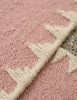 Handwoven Woolen Pink Runner Rug | Rugs by Evergreen Carpets. Item made of wool works with boho & minimalism style