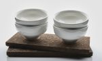 JADE barista coffee cups thick porcelain on a cork plate, espresso, coffee, cappuccino and grand latte cup. | Drinkware by Maarten Baptist. Item made of ceramic