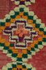 Vintage Moroccan Runner Rug in Red with Diamond Medallions | Area Rug in Rugs by Rug and Kilim